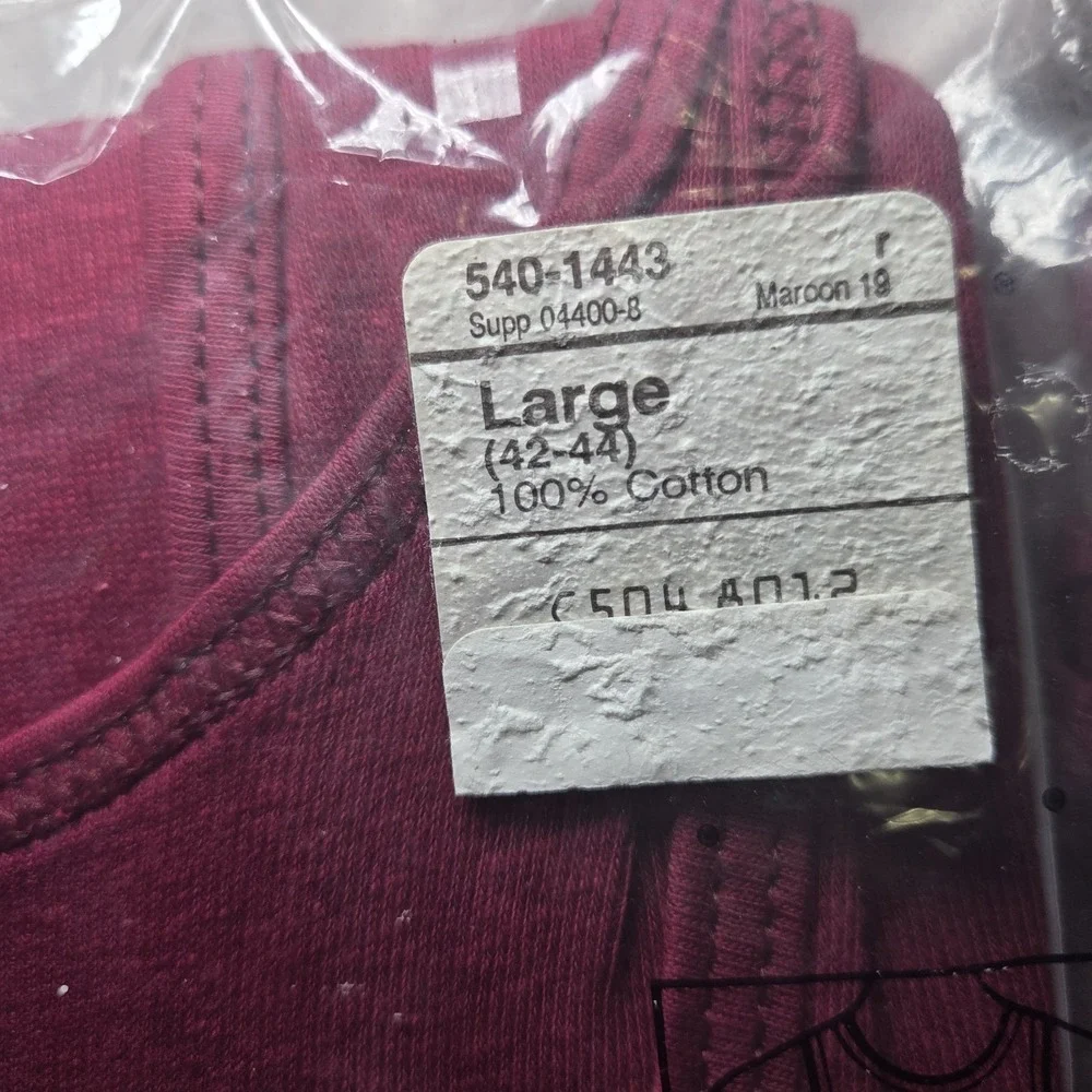 Vintage Royal Comfort Men's Mercerized Cotton Tank & Boxer Set Maroon Size Large